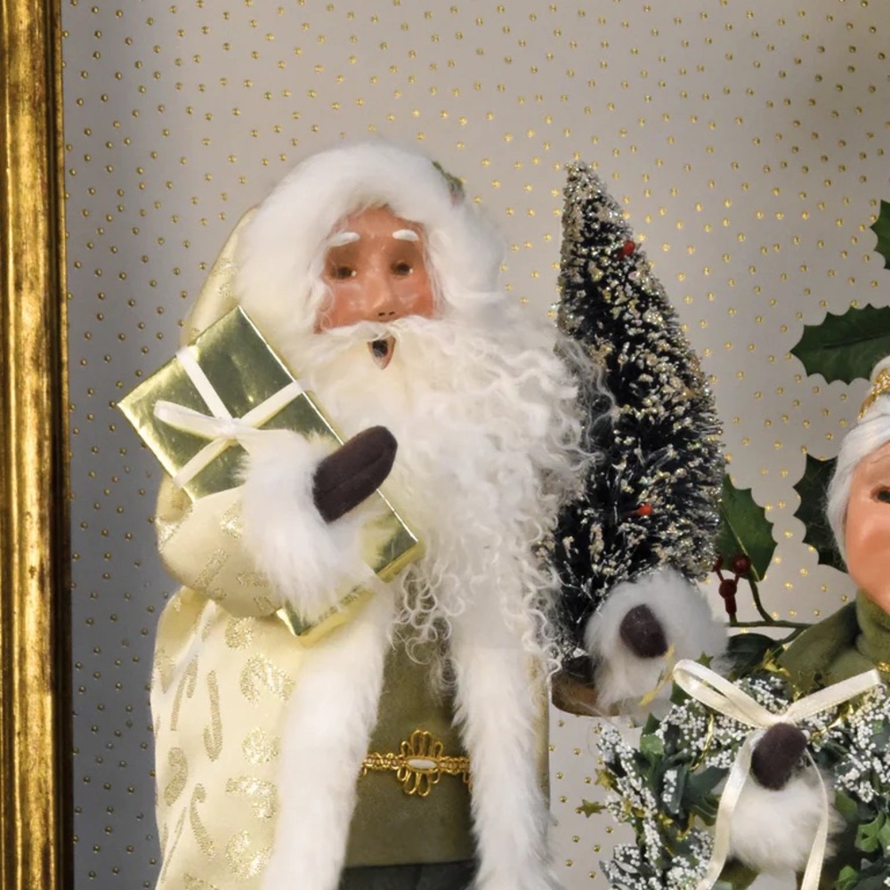Byers’ Choice Gold Sparkle Santa New